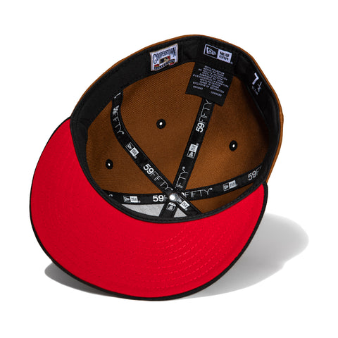 New Era 59Fifty Atlanta Braves 40th Anniversary Patch Hat - Khaki, Black, Red