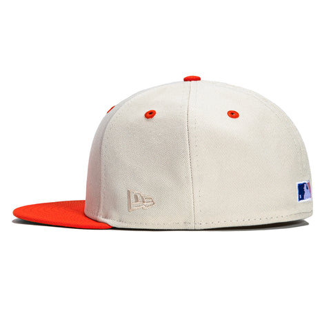 New Era 59Fifty New York Mets 25th Anniversary Patch Hat - Stone, Orange