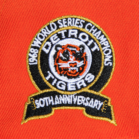 New Era 59Fifty Detroit Tigers 50th Anniversary Champions Patch Hat - Orange, Black