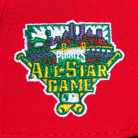 New Era 59Fifty Pittsburgh Pirates 2006 All Star Game Patch Alternate Hat - Red, Black