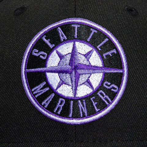 New Era 59Fifty Seattle Mariners 2023 All Star Game Patch Logo Hat - Black, Purple