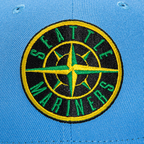 New Era 59Fifty Seattle Mariners 20th Anniversary Patch Logo Hat - Light Blue