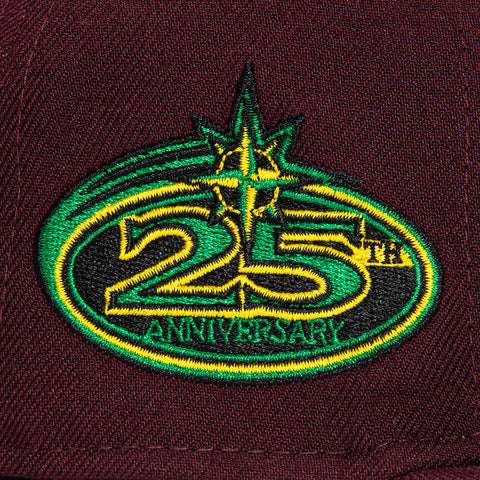 New Era 59Fifty Stoney Seattle Mariners 25th Anniversary Patch Logo Hat - Maroon
