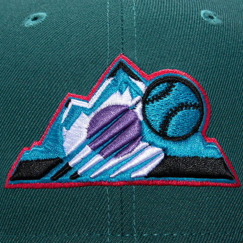 New Era 59Fifty Colorado Rockies City Connect Patch Mountain Hat - Teal, Black