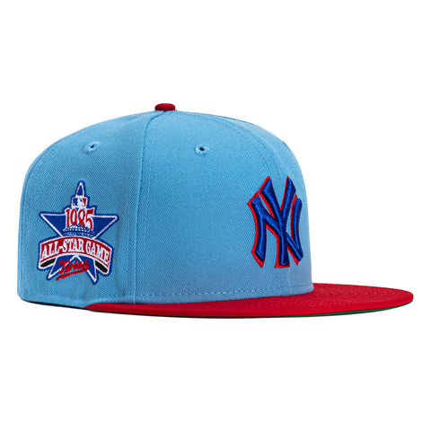 New Era 59Fifty New York Yankees 1985 All Star Game Patch Hat - Light Blue, Red