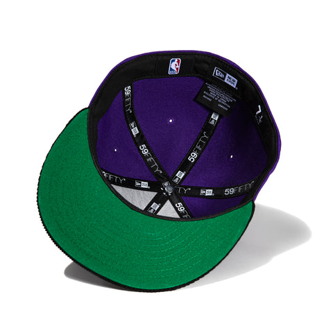 New Era 59Fifty Corduroy Los Angeles Lakers Logo Patch Hat - Purple, Black