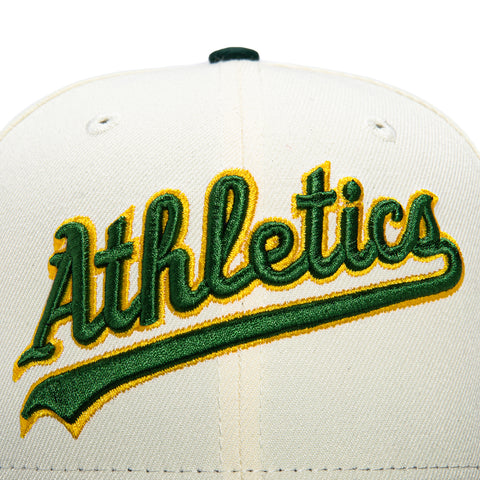 New Era 59Fifty Oakland Athletics Logo Patch Jersey Hat - White, Green