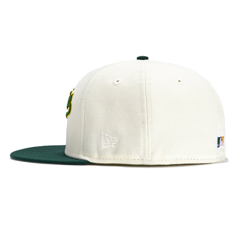 New Era 59Fifty Oakland Athletics Logo Patch Jersey Hat - White, Green