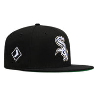 New Era 59Fifty Chicago White Sox Alternate Logo Patch Hat - Black, Metallic Silver