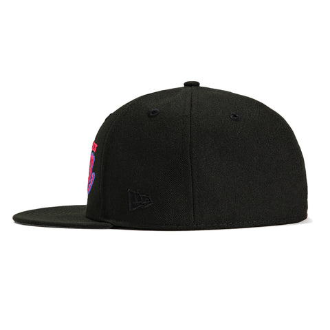 New Era 59Fifty Los Angeles Lakers 60th Anniversary Patch Hat - Black, Purple, Infrared