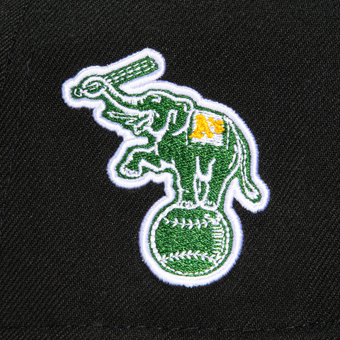 New Era 59Fifty Oakland Athletics Logo Patch Jersey Hat - Black, Green, White