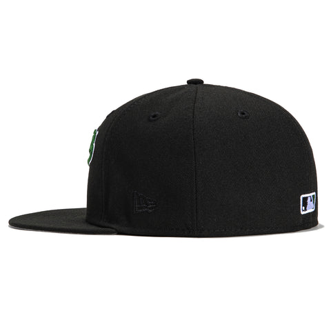 New Era 59Fifty Oakland Athletics Logo Patch Jersey Hat - Black, Green, White