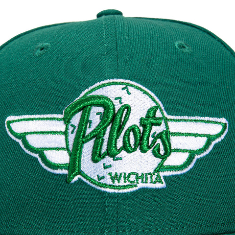 New Era 59Fifty Wichita Pilots Logo Patch Hat - Green, White