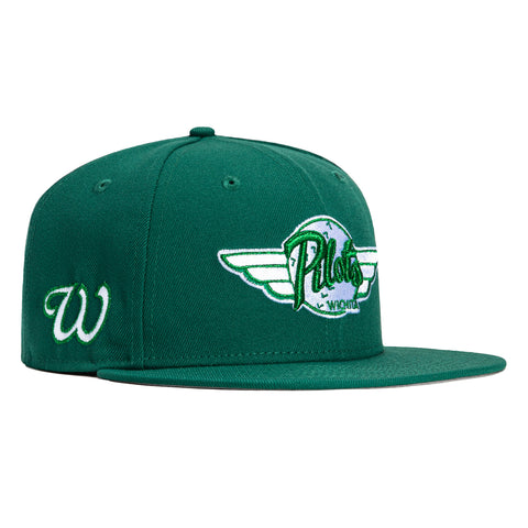 New Era 59Fifty Wichita Pilots Logo Patch Hat - Green, White