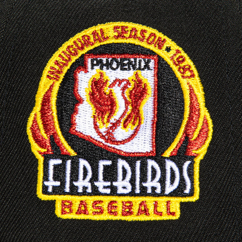 New Era 59Fifty Phoenix Firebirds Inaugural Logo Patch Hat - Black, Red