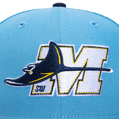 New Era 59Fifty Southwest Michigan Devil Rays Hat - Light Blue, Light Navy