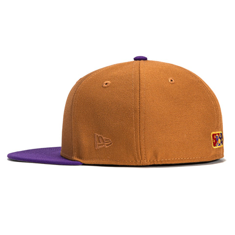 New Era 59Fifty Montreal Royals Logo Patch Hat - Khaki, Purple