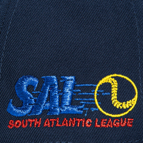 New Era 59Fifty Columbus RedStixx South Atlantic League Patch Hat - Navy, Royal, Gold, Magenta