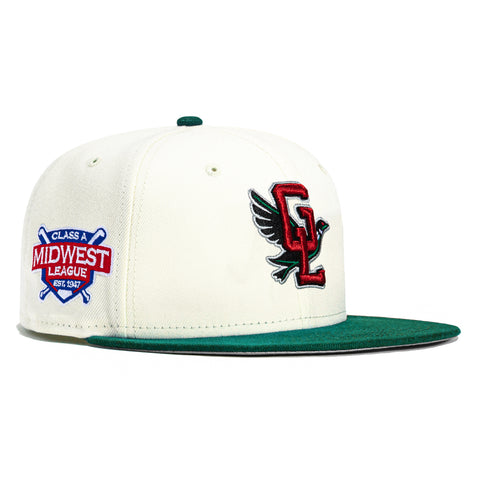 New Era 59Fifty Great Lakes Loons Midwest League Patch Hat - White, Green