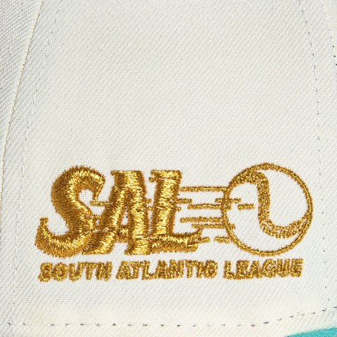 New Era 59Fifty Asheville Tourists South Atlantic League Patch Hat - White, Mint