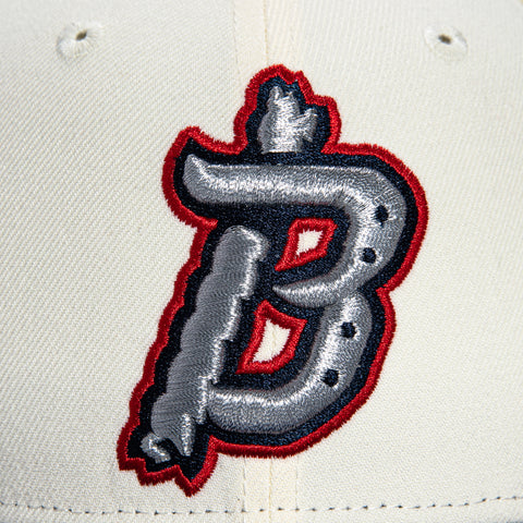 New Era 59Fifty Binghamton Rumble Ponies Eastern League Patch Hat - White, Light Navy