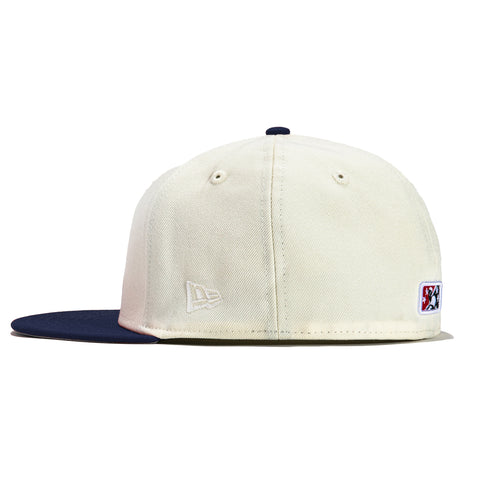 New Era 59Fifty Binghamton Rumble Ponies Eastern League Patch Hat - White, Light Navy
