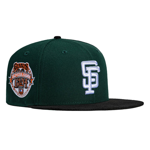 New Era 59Fifty Cord Visor San Francisco Giants 1984 All Star Game Patch Hat - Green, Black
