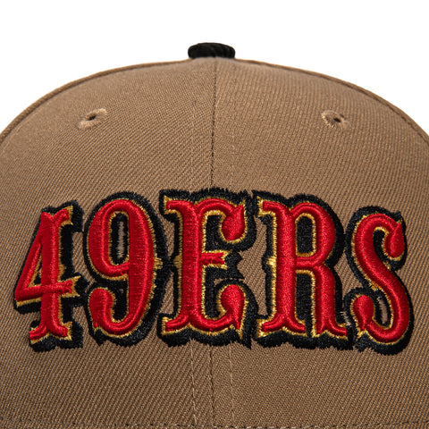 New Era 59Fifty Cord San Francisco 49ers 60th Anniversary Patch Word Hat - Khaki, Black