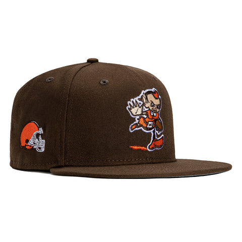 New Era 59Fifty Cleveland Browns Logo Patch Elf Hat - Brown