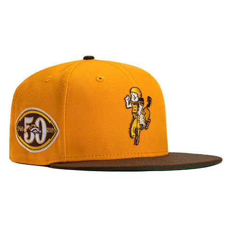 New Era 59Fifty Denver Broncos 50th Anniversary Patch Hat - Gold, Brown