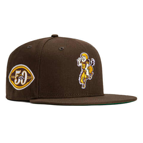 New Era 59Fifty Denver Broncos 50th Anniversary Patch 1960 Hat - Brown