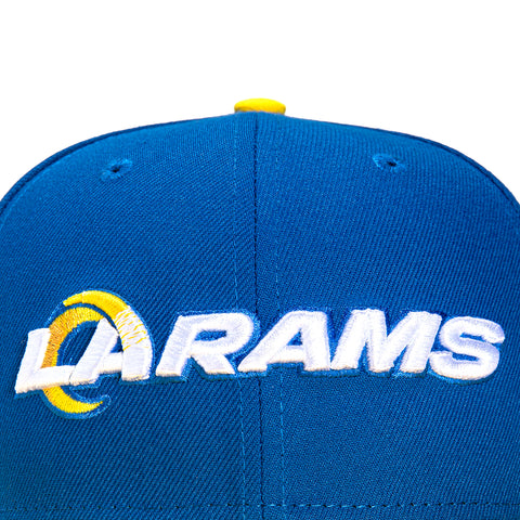 New Era 59Fifty Los Angeles Rams Logo Patch Word Hat - Royal, Gold