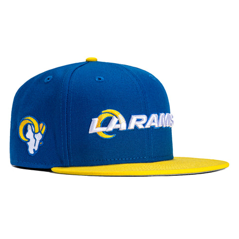New Era 59Fifty Los Angeles Rams Logo Patch Word Hat - Royal, Gold