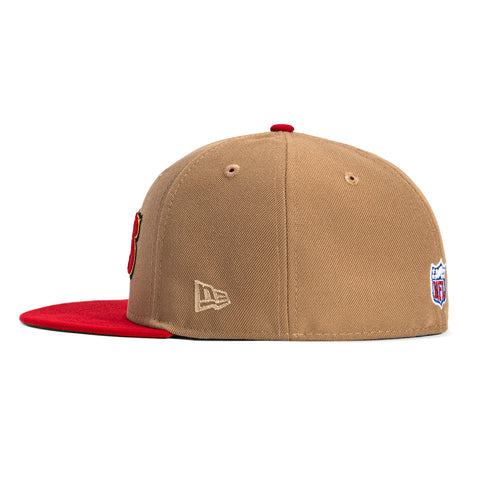 New Era 59Fifty San Francisco 49ers 1989 Super Bowl Patch Word Hat - Khaki, Red
