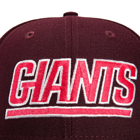New Era 59Fifty Sweethearts New York Giants 1987 Super Bowl Patch Word Hat - Maroon