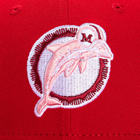 New Era 59Fifty Sweethearts Miami Dolphins 1973 Super Bowl Patch Hat - Red