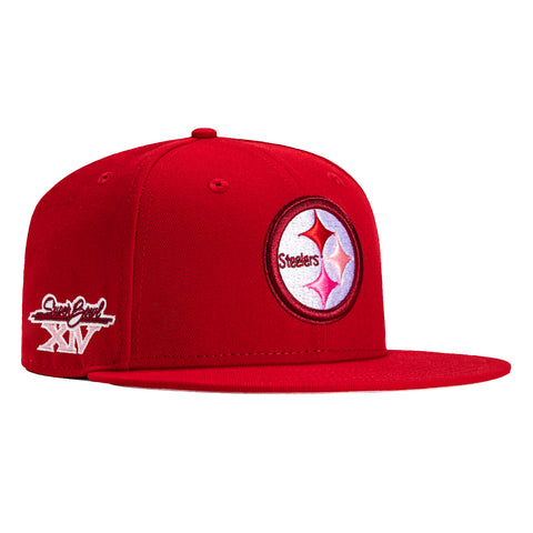 New Era 59Fifty Sweethearts Pittsburgh Steelers 1980 Super Bowl Patch Hat - Red