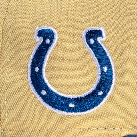 New Era 59Fifty Vegas Dome Indianapolis Colts Retro Script Hat- Tan, Royal