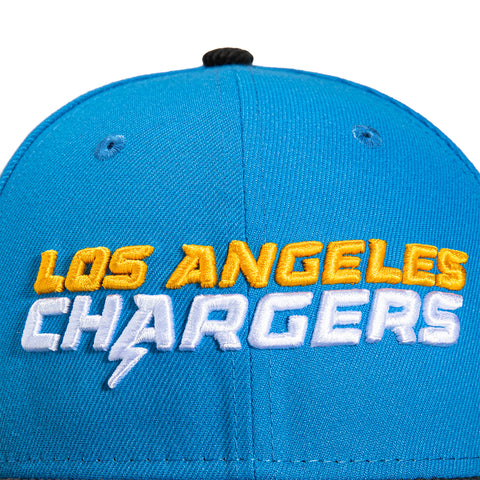 New Era 59Fifty Cord Visor Los Angeles Chargers Logo Patch Word Hat - Light Blue, Black