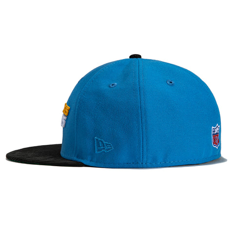 New Era 59Fifty Cord Visor Los Angeles Chargers Logo Patch Word Hat - Light Blue, Black
