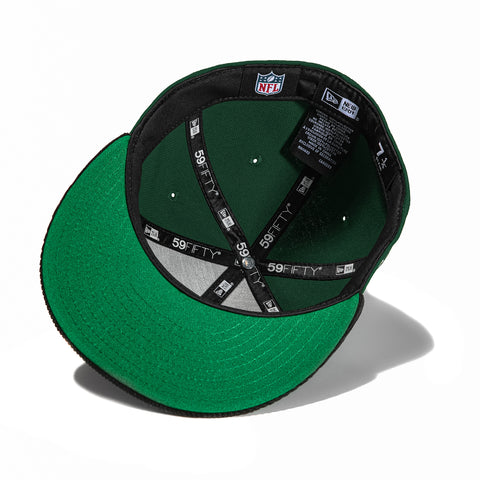New Era 59Fifty Cord Visor Green Bay Packers 1997 Super Bowl Patch Word Hat - Green, Black