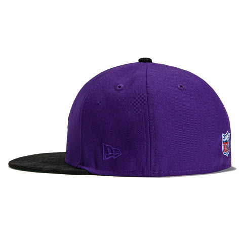 New Era 59Fifty Cord Visor Minnesota Vikings 2000 Pro Bowl Patch Hat - Purple, Black