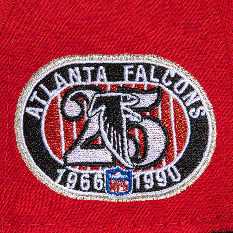 New Era 59Fifty Cord Visor Atlanta Falcons 25th Anniversary Patch Hat - Red, Black