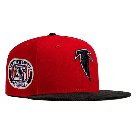 New Era 59Fifty Cord Visor Atlanta Falcons 25th Anniversary Patch Hat - Red, Black