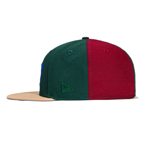 New Era 59Fifty Jae Tips New York Giants 80th Anniversary Patch Pinwheel Hat - Cardinal, Green, Tan