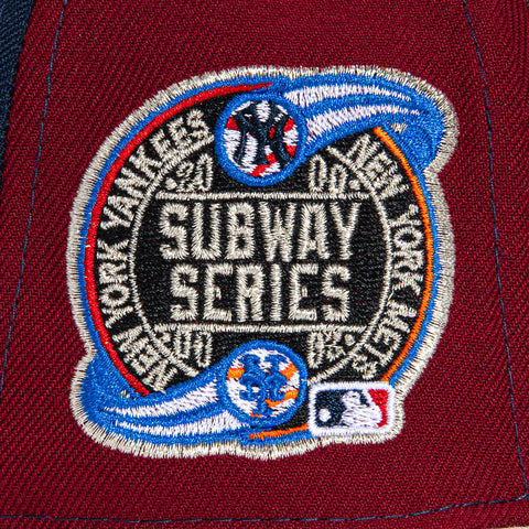 New Era 59Fifty Jae Tips New York Mets Subway Series Patch Pinwheel Hat - Cardinal, Navy, Stone