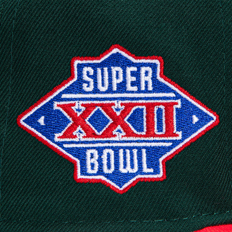 New Era 59Fifty Jae Tips Denver Broncos 1988 Super Bowl Patch Hat - Green, Infrared