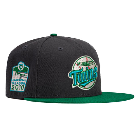 New Era 59Fifty Minnesota Twins 2010 Inaugural Patch Hat - Graphite, Kelly Green