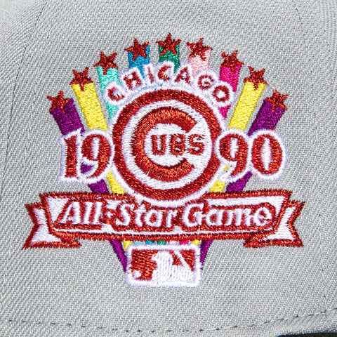 New Era 59Fifty Chicago Cubs 1990 All Star Game Patch Hat - Grey, Black