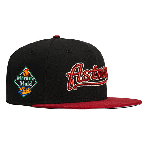 New Era 59Fifty Houston Astros Minute Maid Park Patch Word Hat - Black, Brick